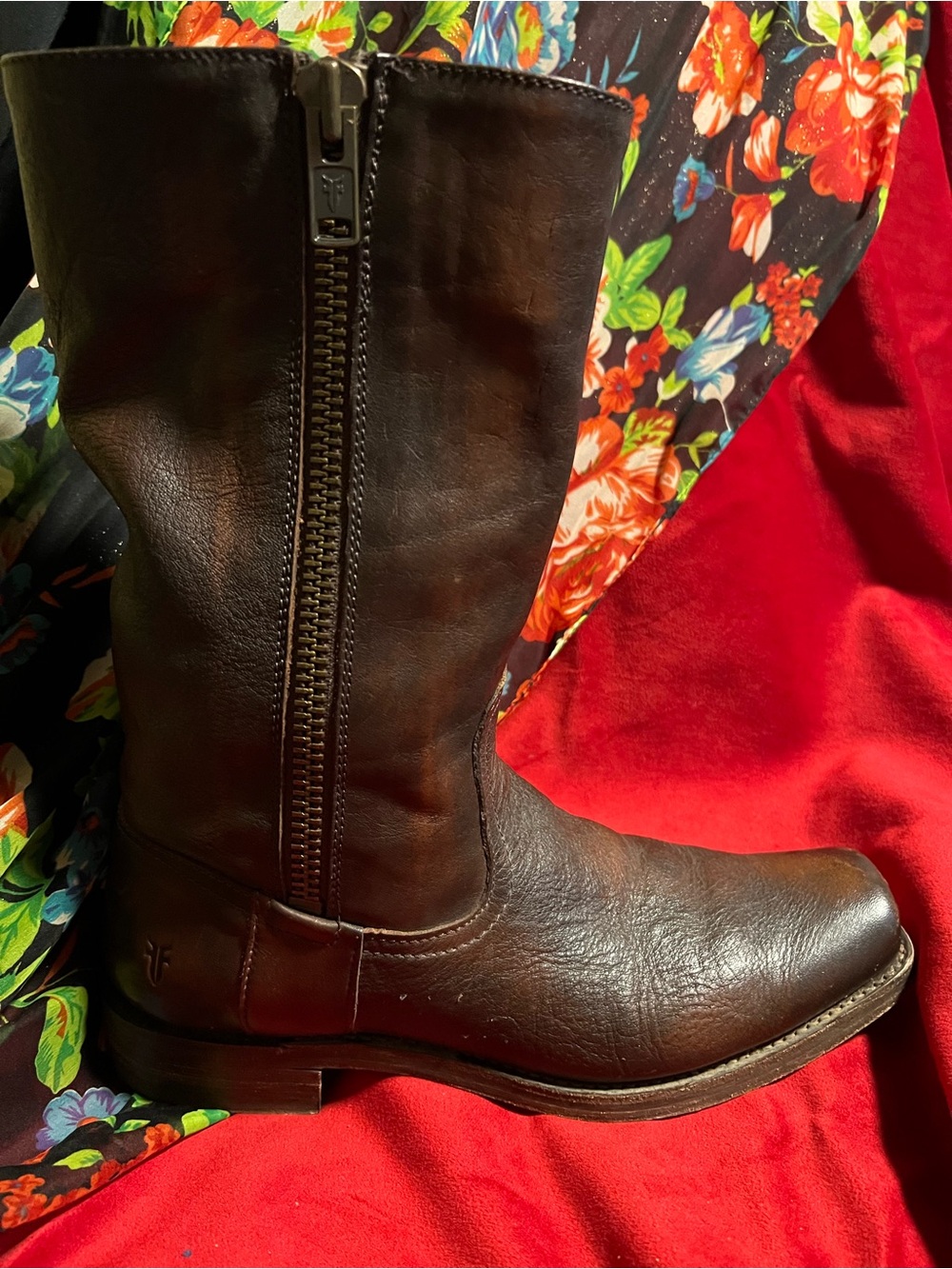 Frye Leather Riding Boots | Cognac Brown, Women's Size 10B - Picture 3 of 11